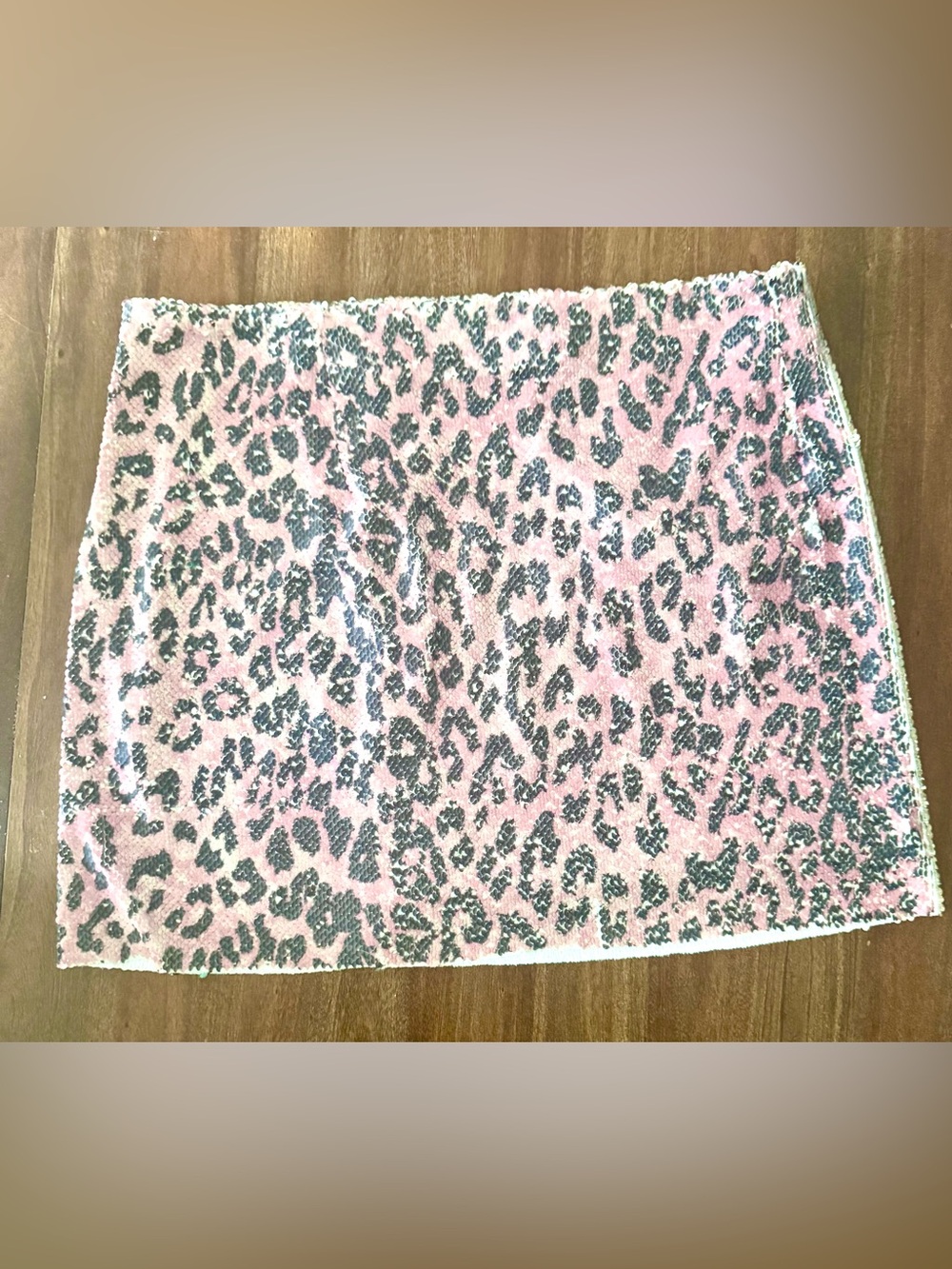Free‎ People Sequin Leopard Print Mini Skirt Size 8